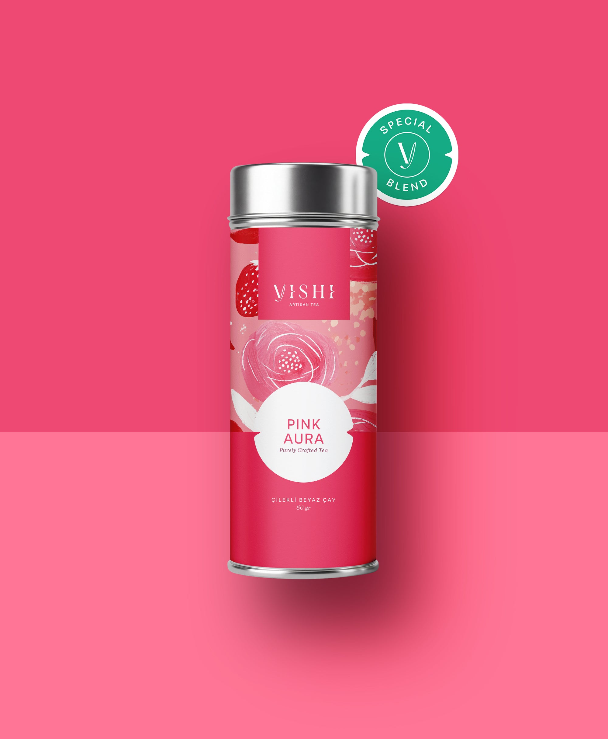 Pink Aura (Çilekli Beyaz Çay) 250 gr